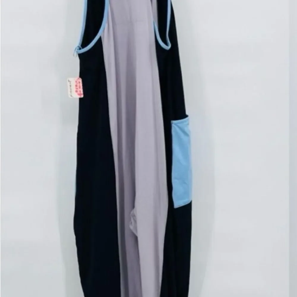 NWT Free People Movement Jumpsuit Overall Oversized Color Block Size S - Picture 8 of 12